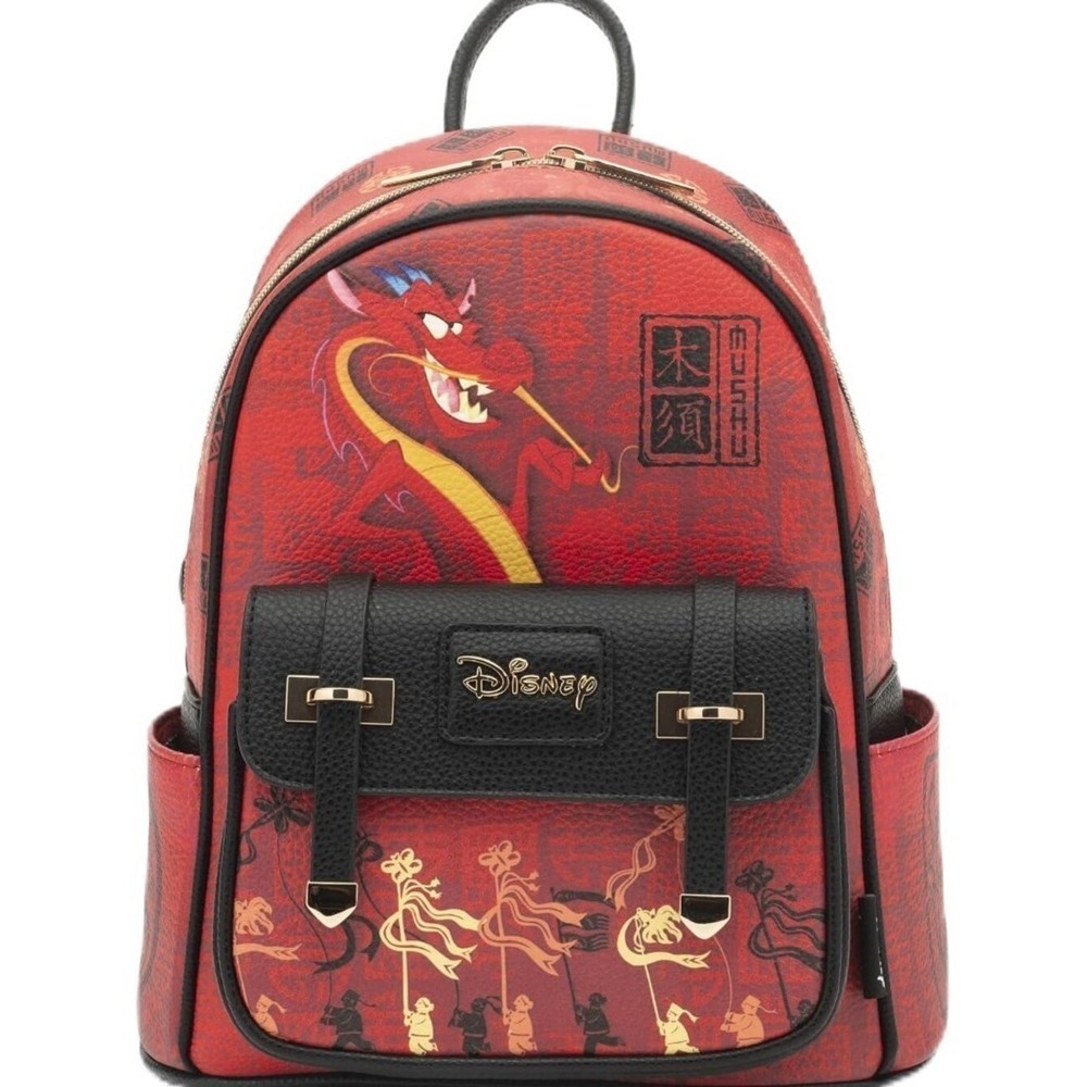 Disney Wondapop Mushu Mulan Red Mini Backpack Faux Leather NWT